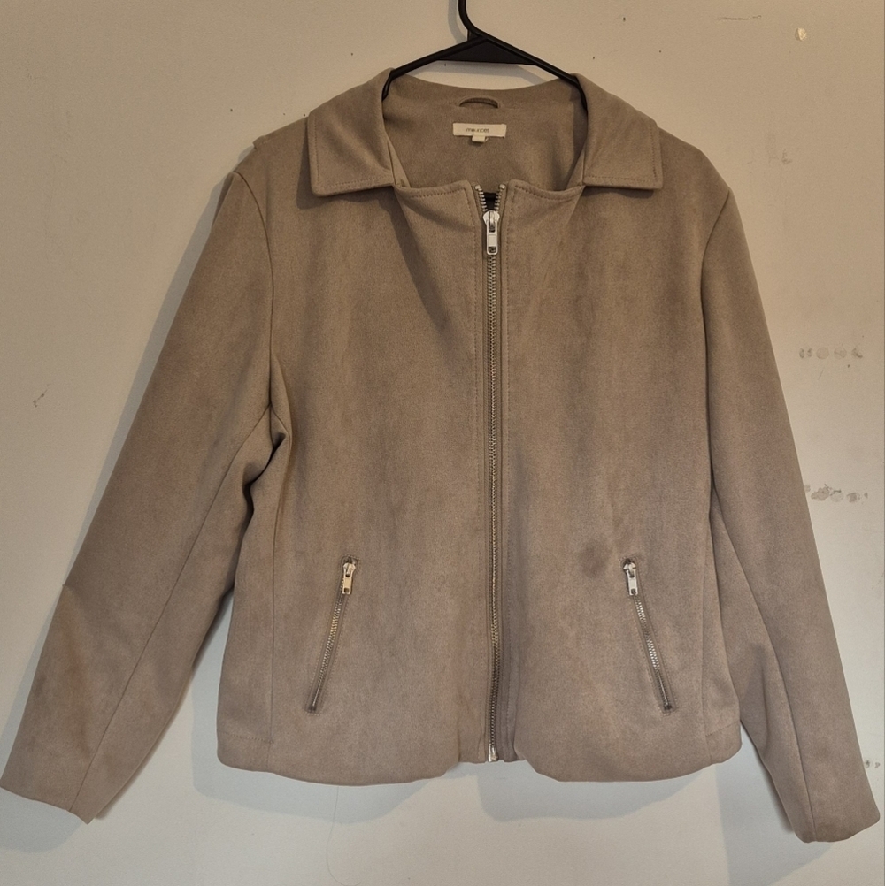 Maurices Beige Bomber Jacket